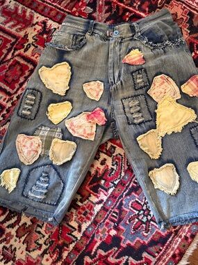 Blue velvet super fun jorts